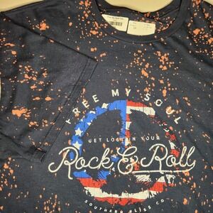 SOUTHERN‎ BLISS Peace Unisex T-Shirt 3XL Black Acid Wash America Rock & Roll NEW